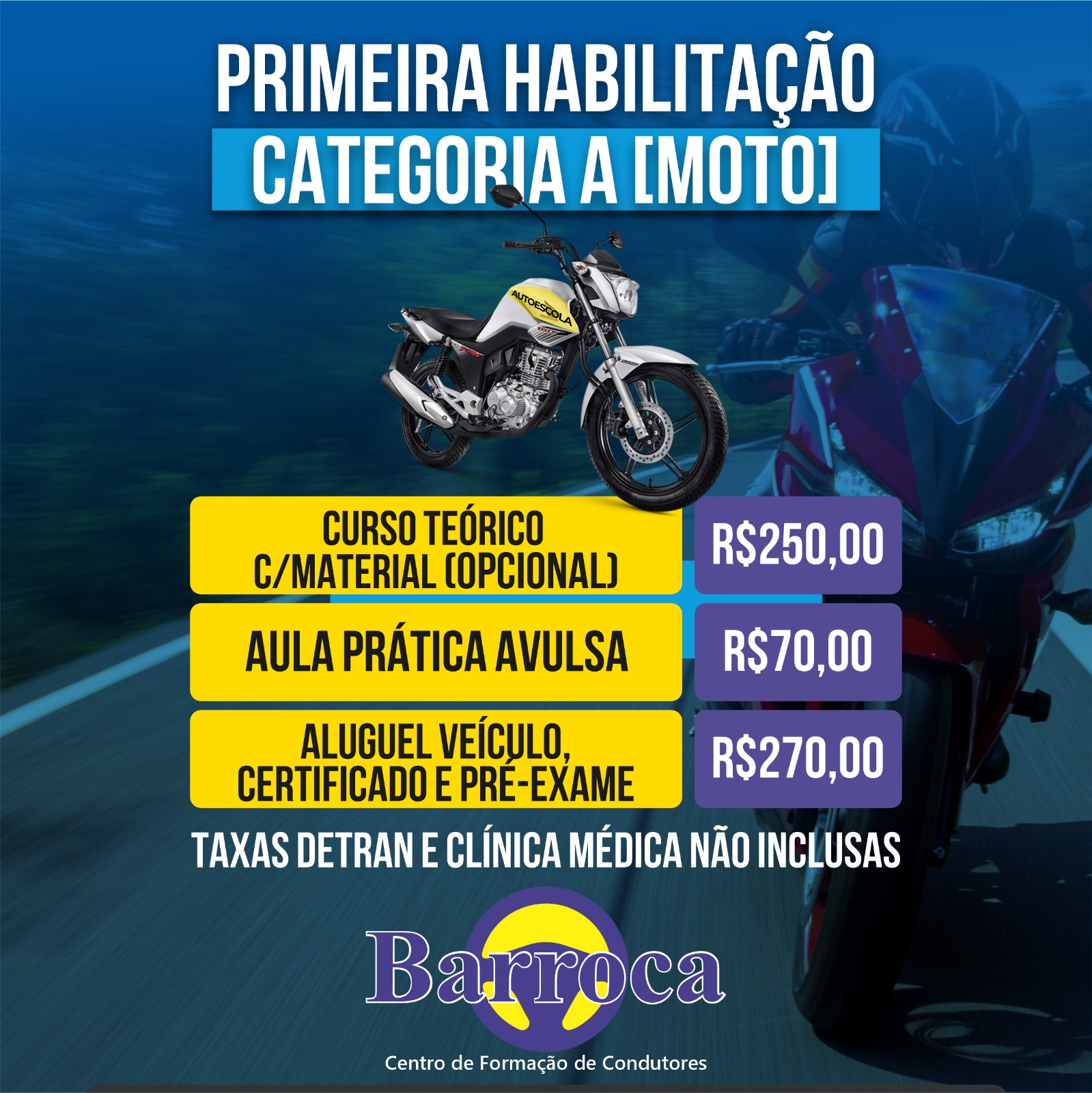 Primeira Habilitação Categoria A