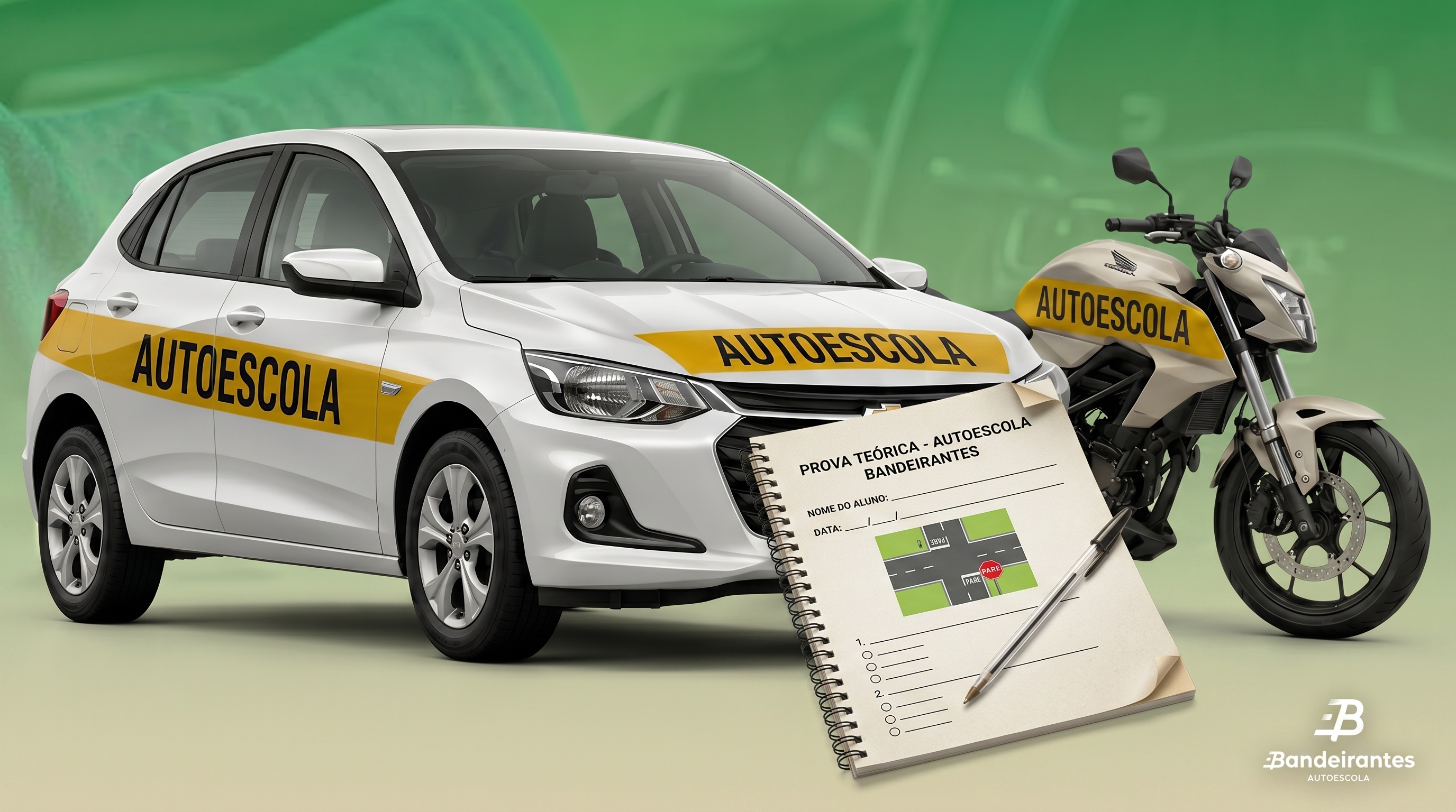 PACOTE OURO-20 AULAS PRÁTICAS + PROVA TEÓRICA (CARRO/MOTO)