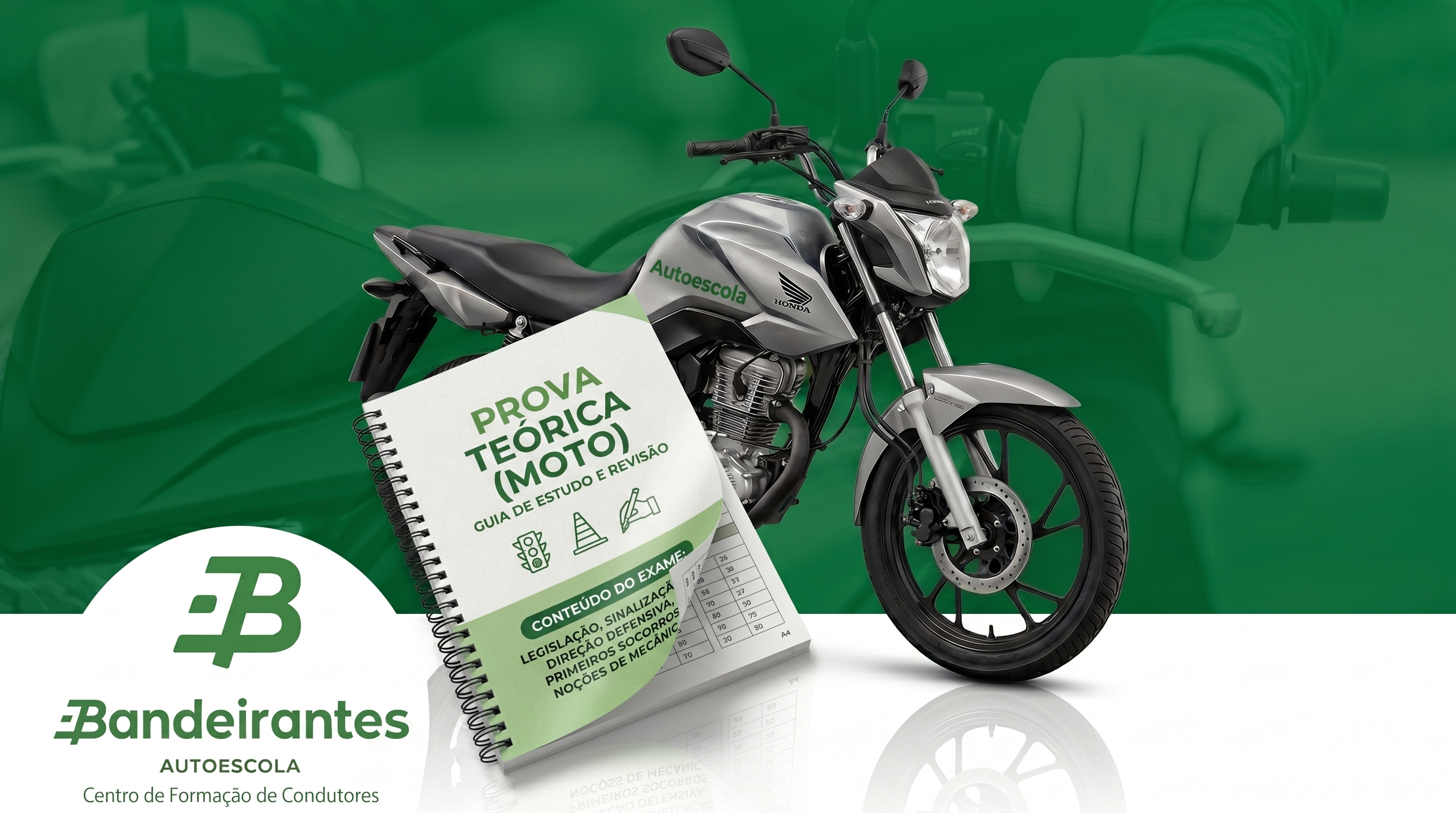 PACOTE OURO-20 AULAS PRÁTICAS + PROVA TEÓRICA (MOTO)