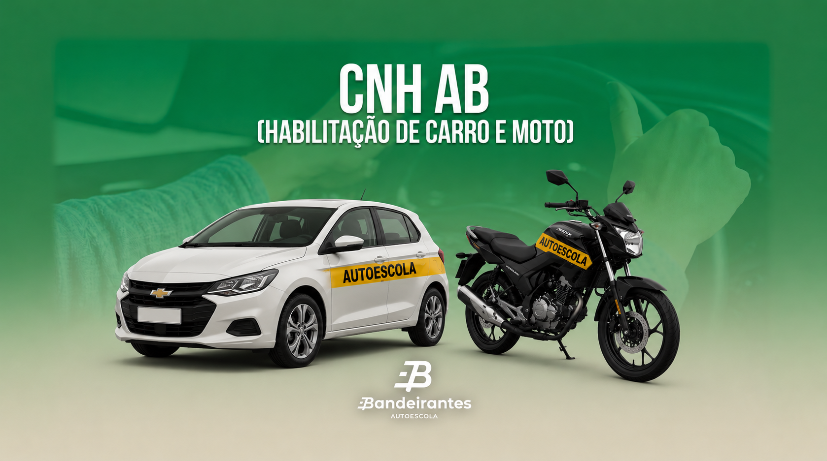 CNH AB: 10 AULAS PRÁTICAS CAT(A) + 10 AULAS PRÁTICAS CAT(B)