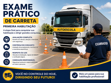 Exame Prático Carreta (Primeira Habilitação)